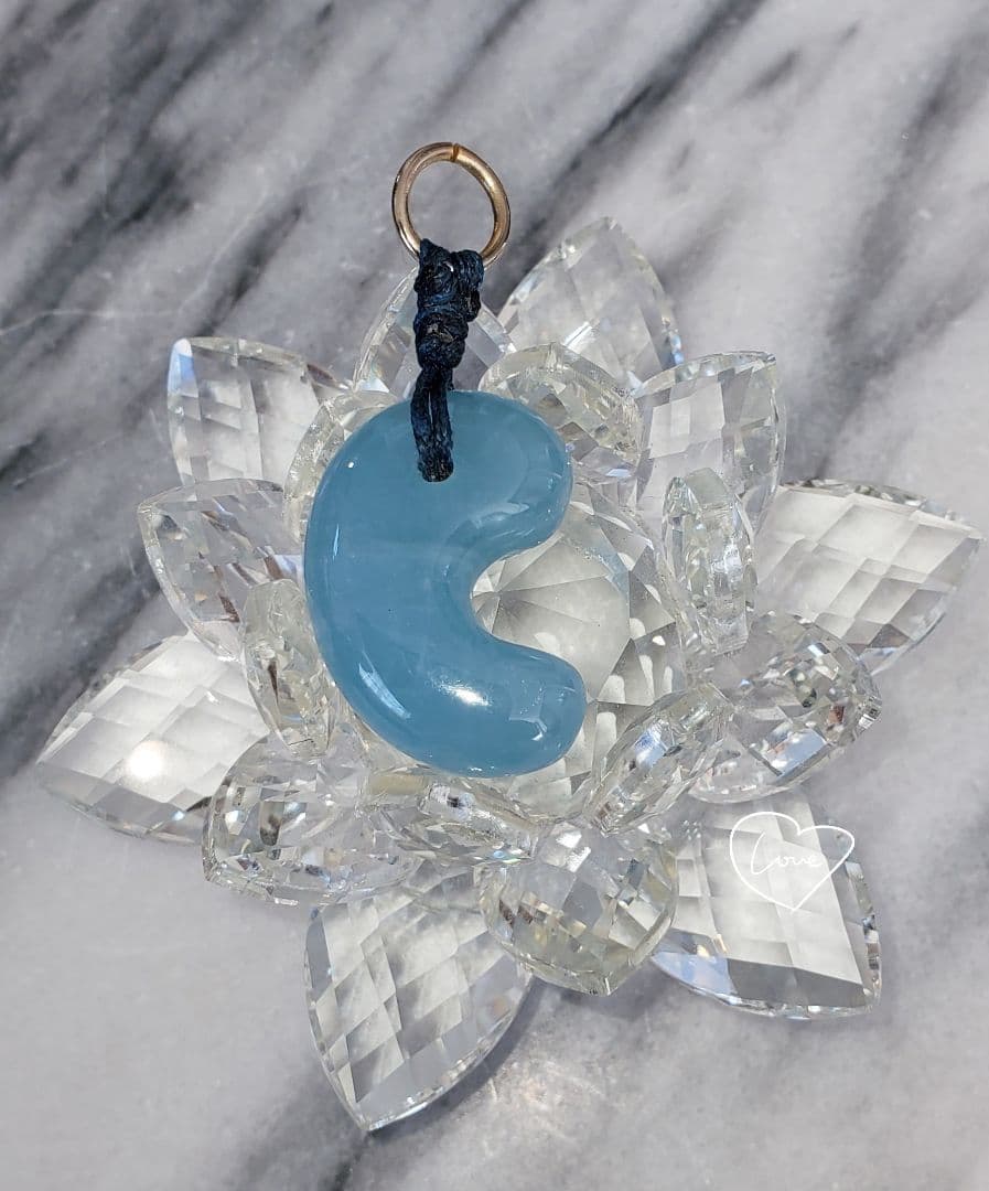 可愛い出雲型★アクアマリン勾玉★