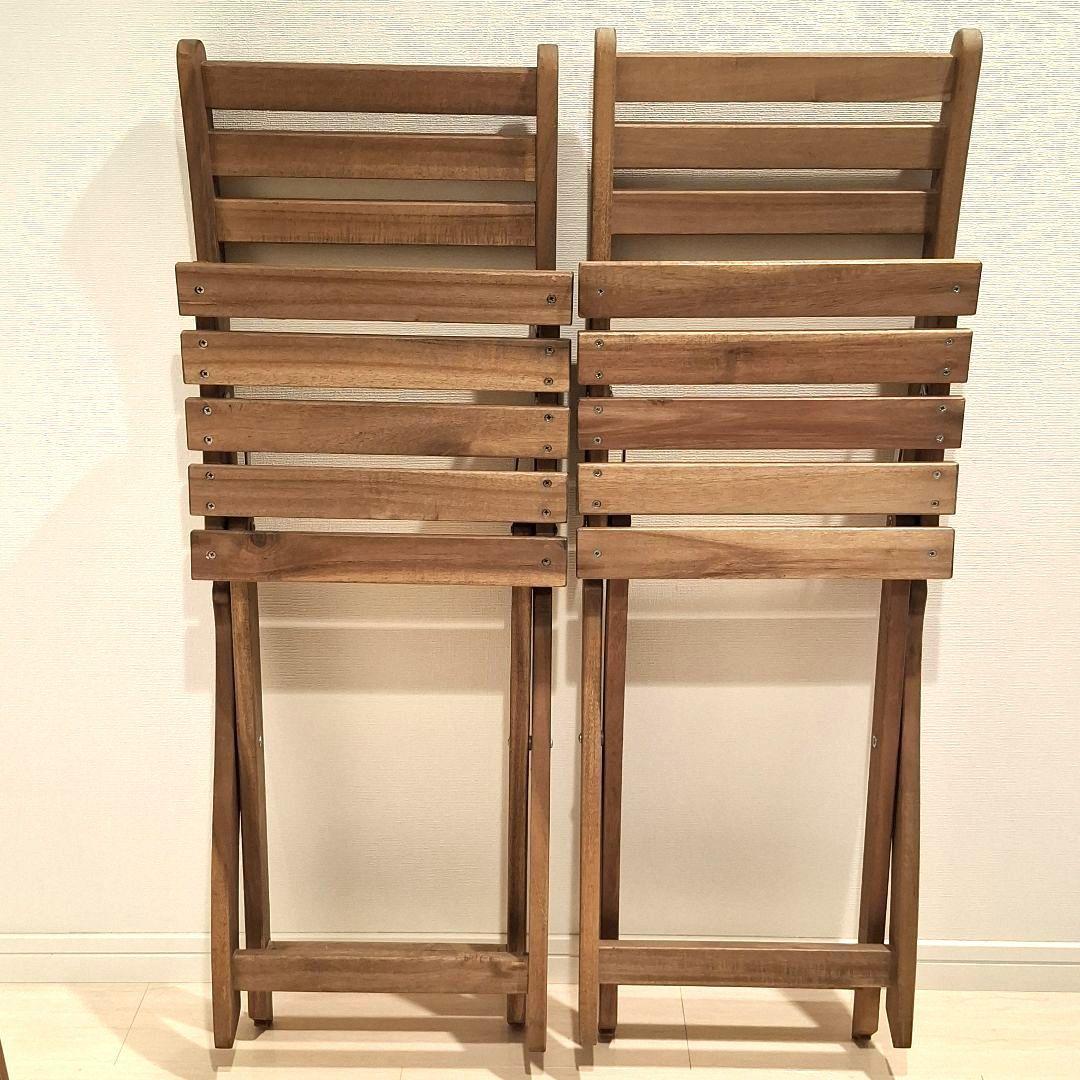 IKEA　ASKHOLMEN アスクホルメン 屋外 テーブル チェア2脚セット