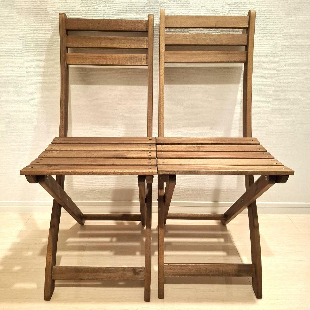 IKEA　ASKHOLMEN アスクホルメン 屋外 テーブル チェア2脚セット