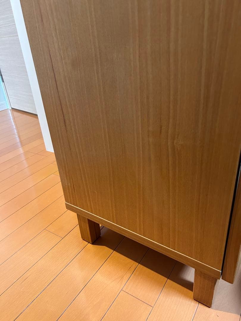 【柿の種】【無印良品】タモ材キャビネット