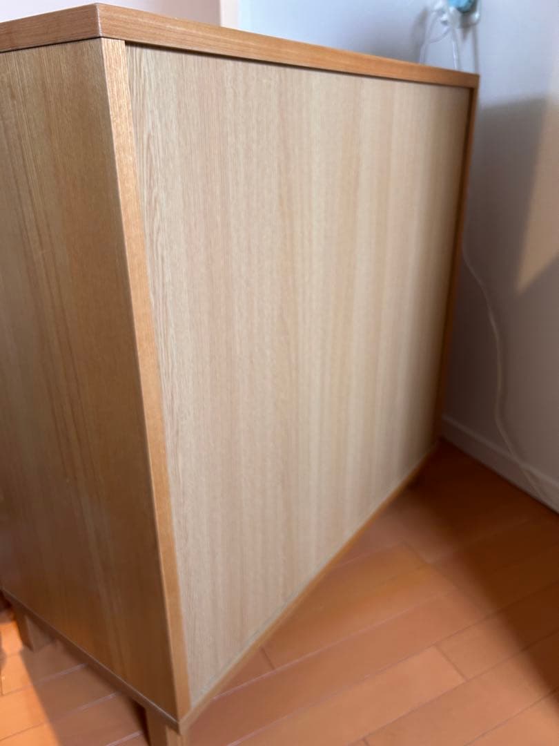 【柿の種】【無印良品】タモ材キャビネット