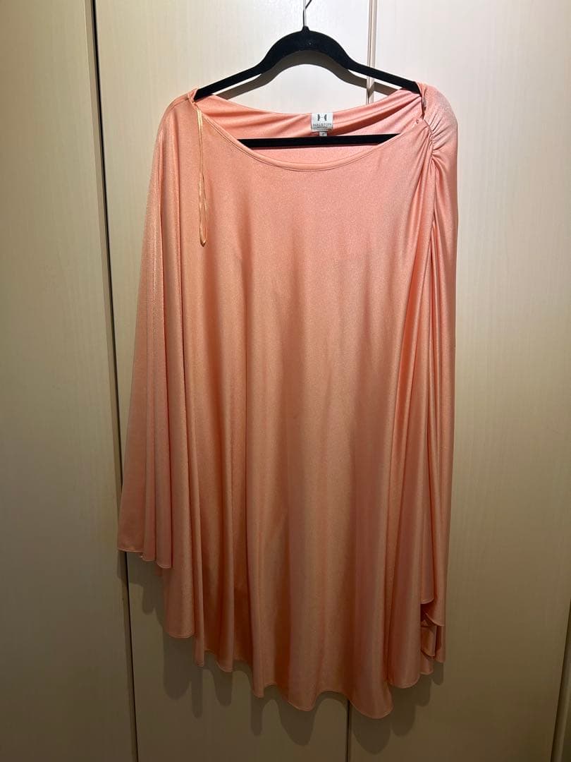 Halston Heritage ワンショルダー ミニ ピーチピンクドレス