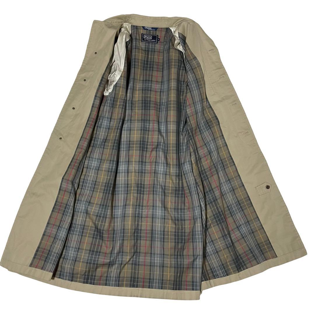 ラルフローレン　バルマカーンコート　一枚袖　チェック　80S ベージュ　ラグラン