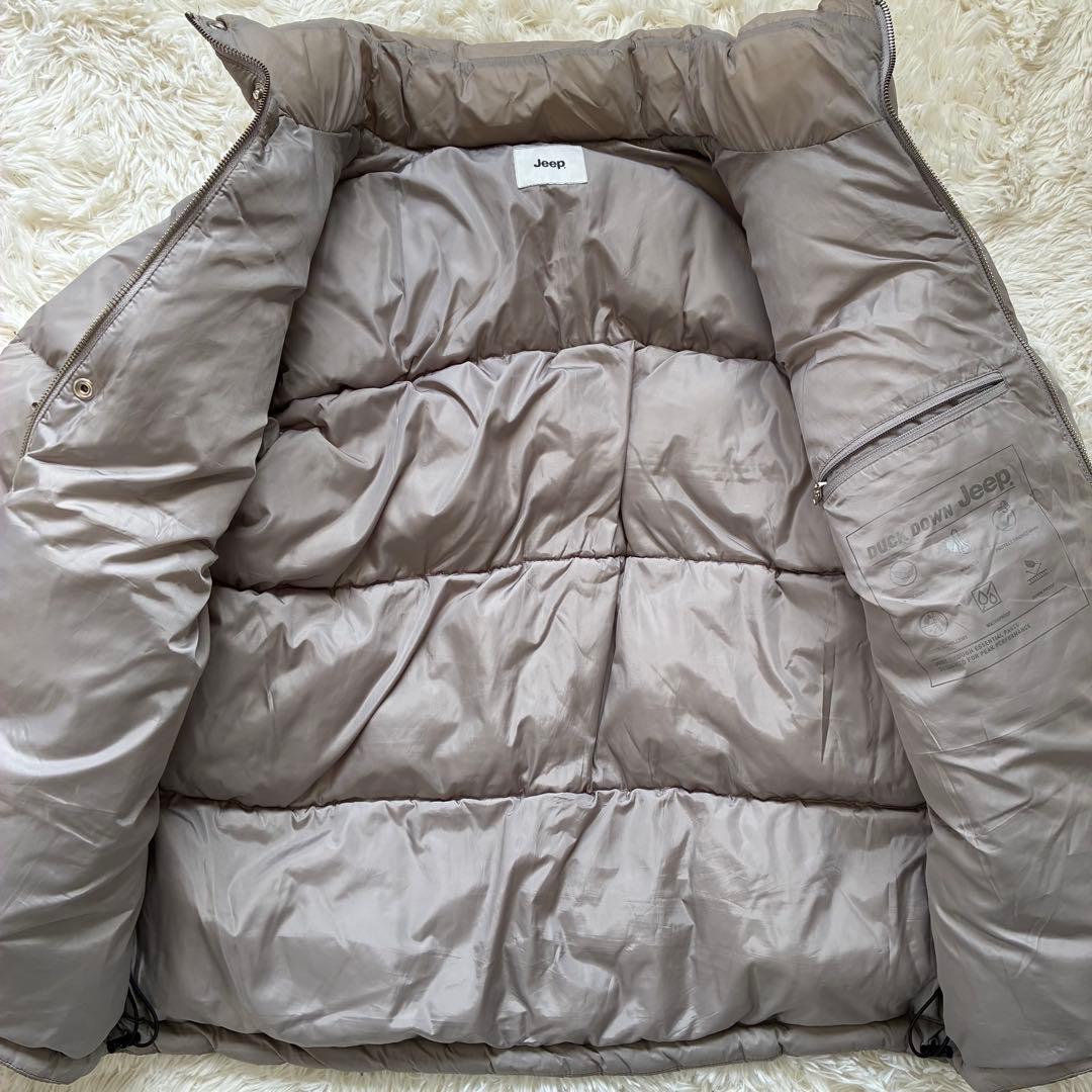 【激レア極美品】jeep classic ダックダウン　グレージュ　肉厚　Ｌ