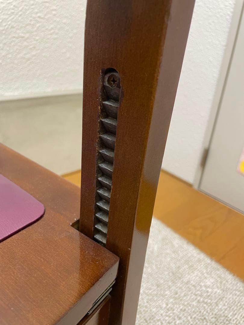 ピアノ 椅子 ITO トムソン 背付き 高低 中古　イス　木目