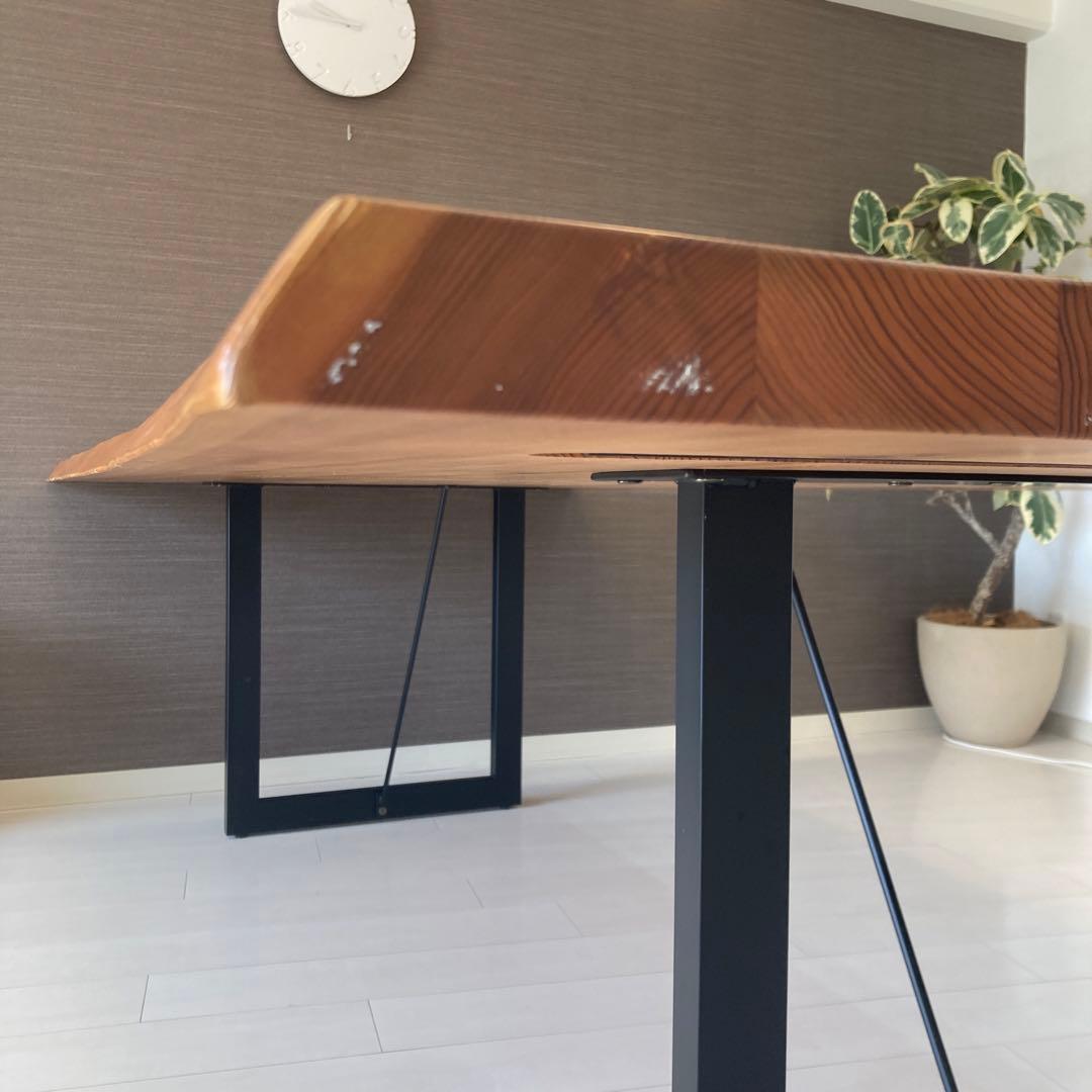 特大　W248㎝　無垢　杉　ダイニングテーブル　ナガノインテリア