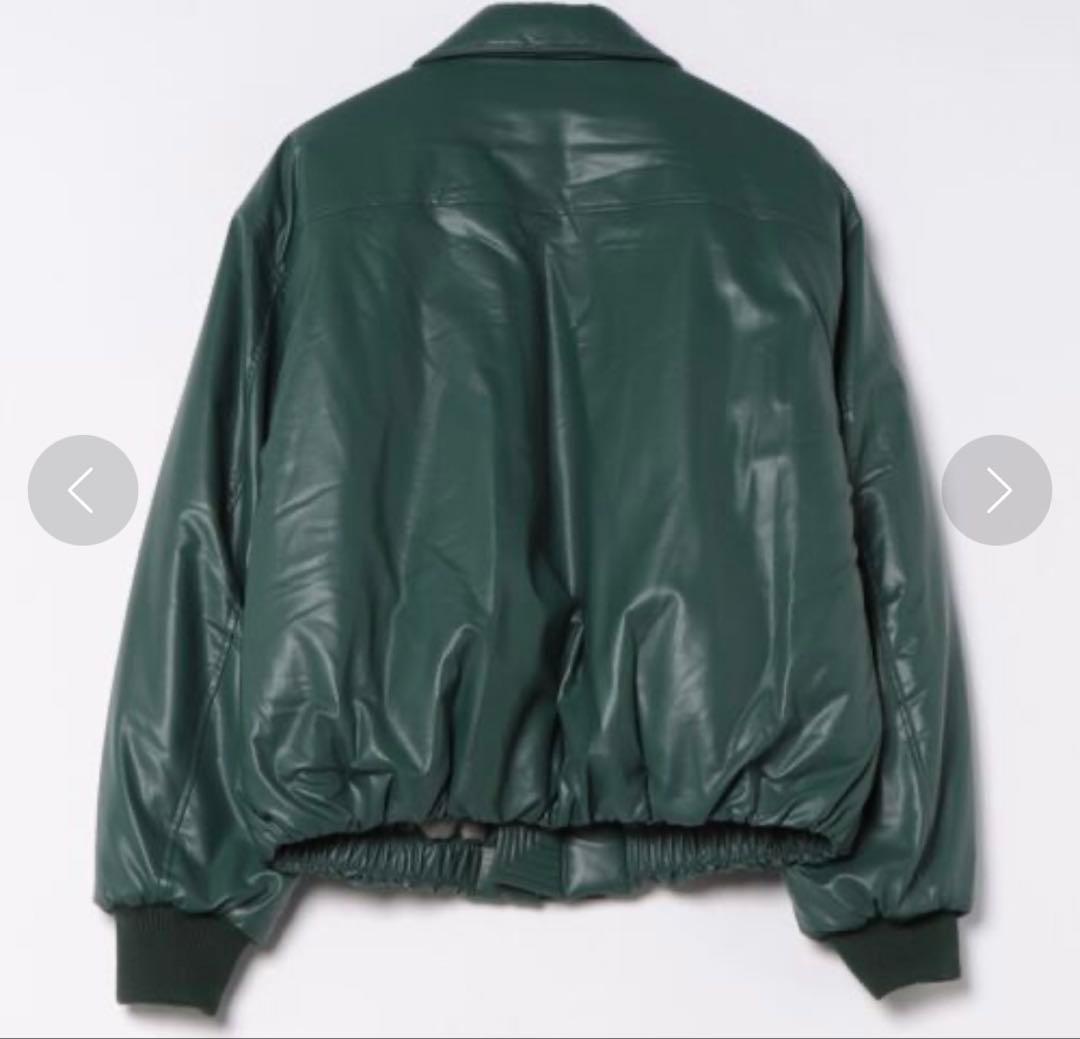 【null. 】PUFFYエコレザーブルゾン