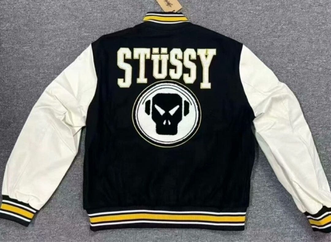 Stüssy スタジャン メタルヘッド刺繍 30サイズ