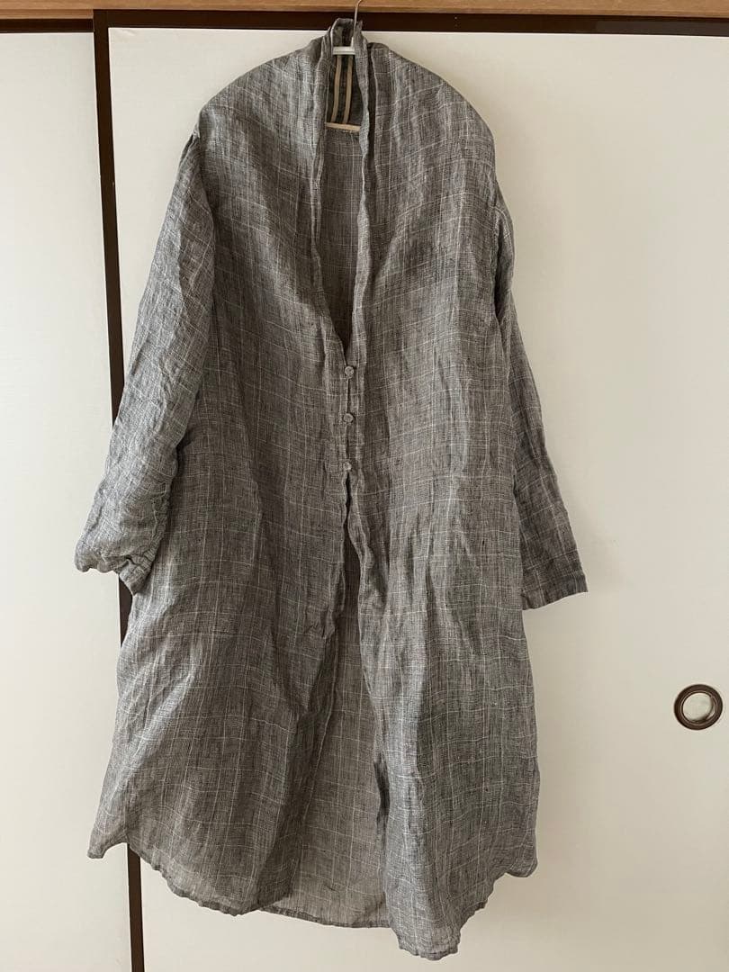 【LOISIR】リネンガーゼガウンカーディガン
