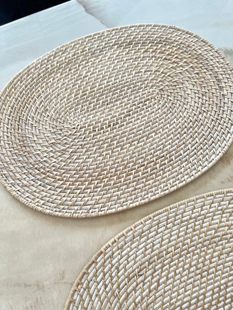 KOUBOO ラグナ テーブルプレイスマット ホワイトウォッシュ 2枚セット