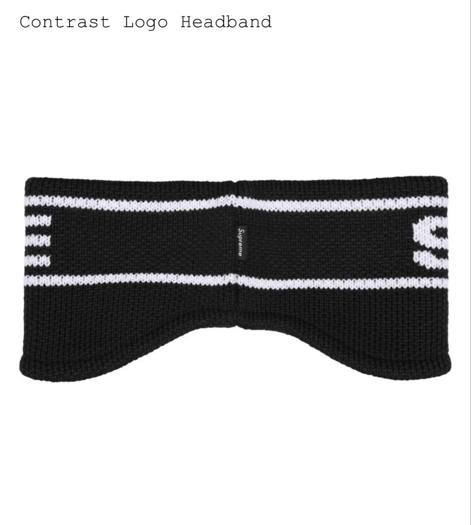 アクセサリー supreme Contrast Logo Headband Black