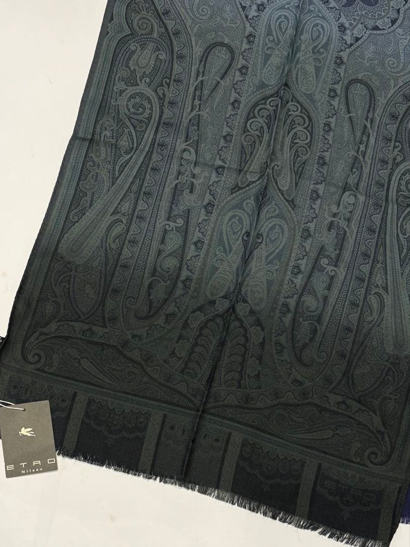 新品タグ付☆エトロ　ストール　ロングスカーフ ペイズリー　グラデーション　 美品