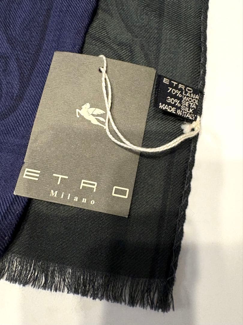 新品タグ付☆エトロ　ストール　ロングスカーフ ペイズリー　グラデーション　 美品