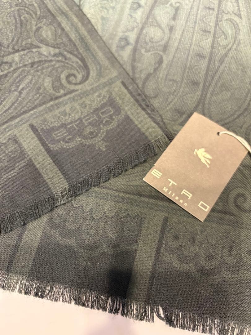 新品タグ付☆エトロ　ストール　ロングスカーフ ペイズリー　グラデーション　 美品