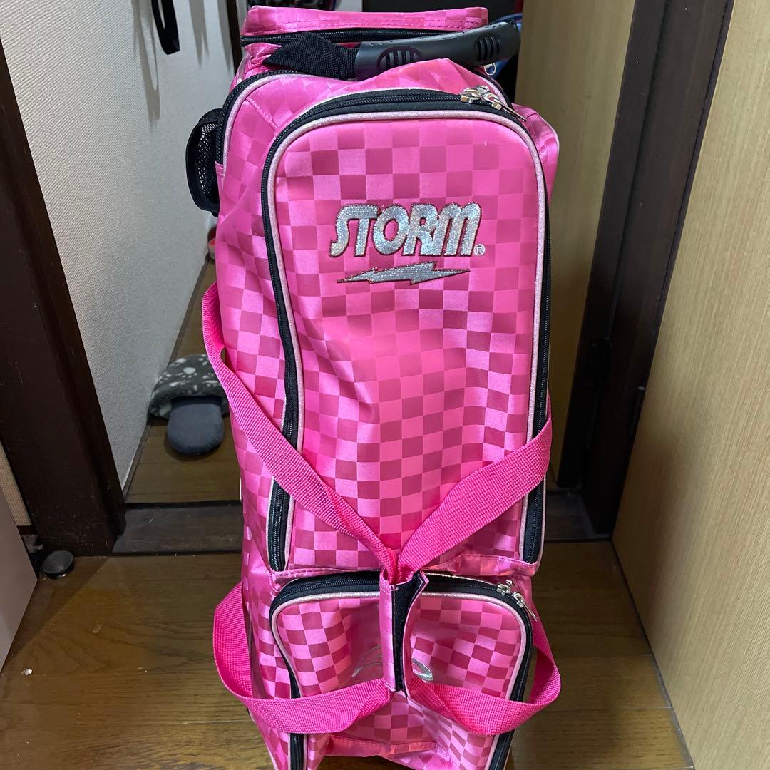 新品 STORM ボウリング用バッグ ピンク チェック柄 3球タイプの通販は