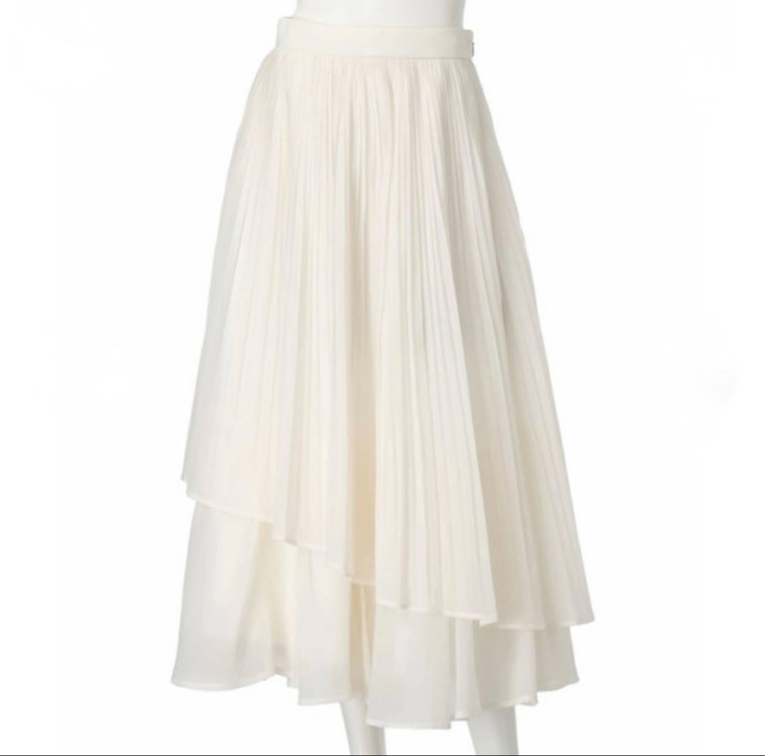 【新品】Apuweiser-riche アシメティアードプリーツスカート