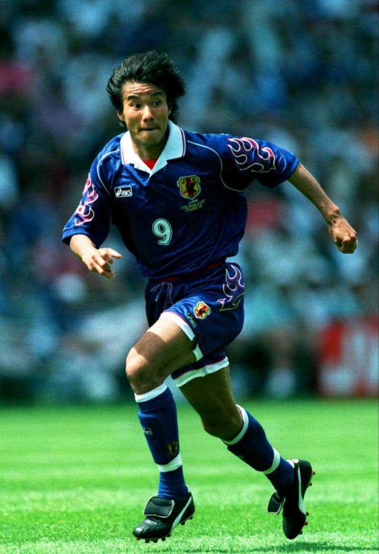 P*y様 98W杯 日本代表 炎 長袖ユニフォーム 中山雅史 ゴン中山 9