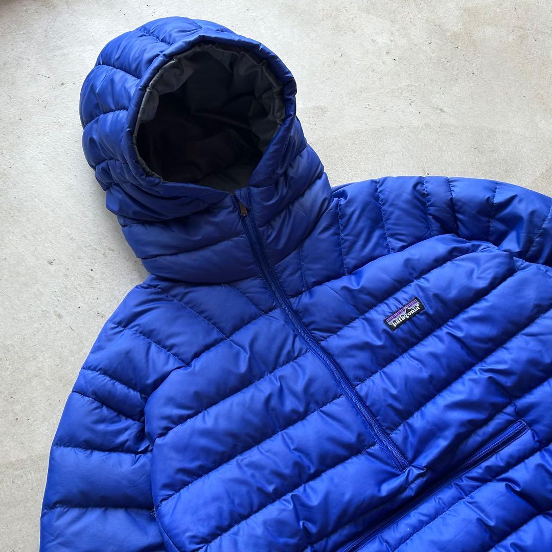 2007年 patagonia ダウンセーターフーディ L ブルー