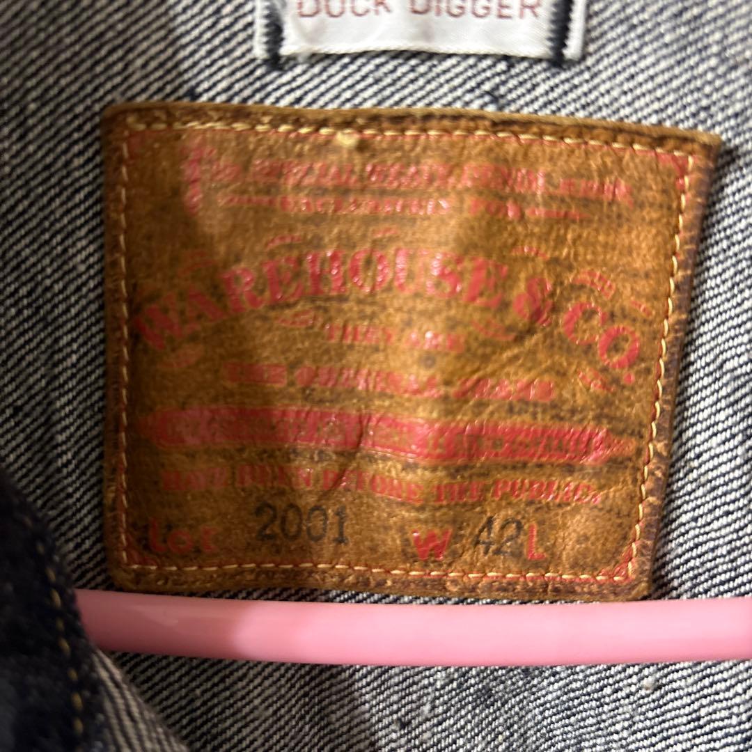 DUCK DIGGER 2001 W42L ダークデニムジャケット　ウエアハウス