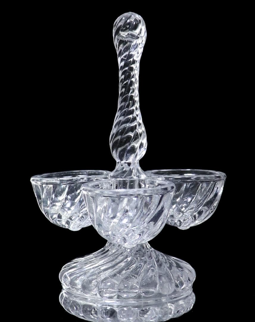 アンティークSVクリスタルフランス 激レア 調味料入れ 大型塩胡椒入れ バンブー