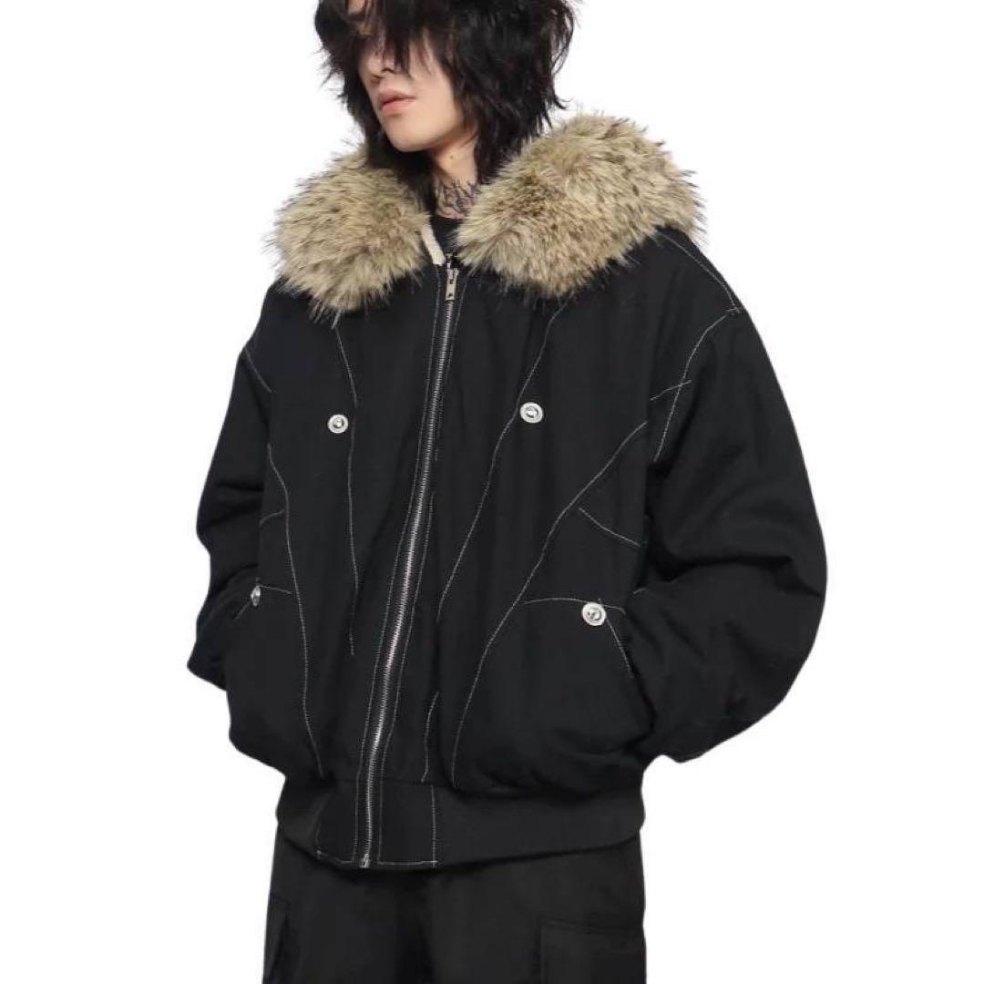 大本命✨新品・エッジライン裏ボアジャケット ファー付きPCTOKYO Lサイズ