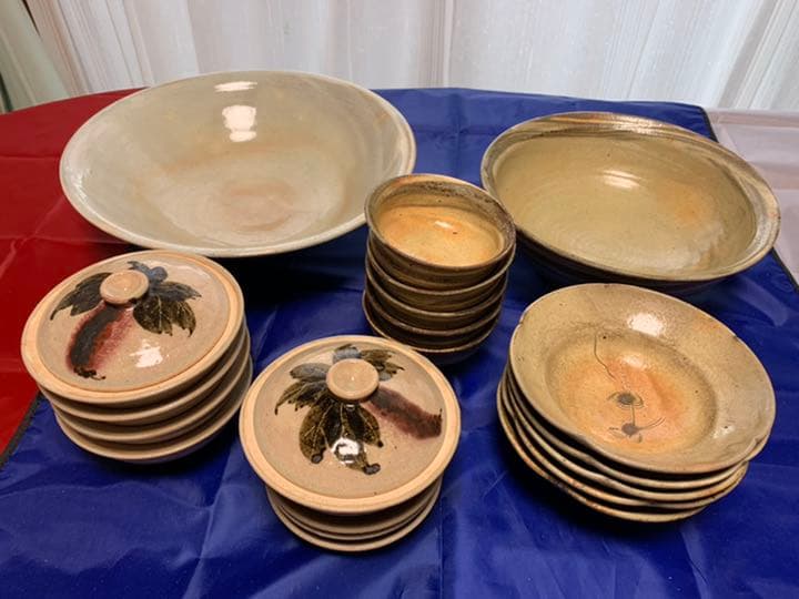 土楽窯 粉引き大皿