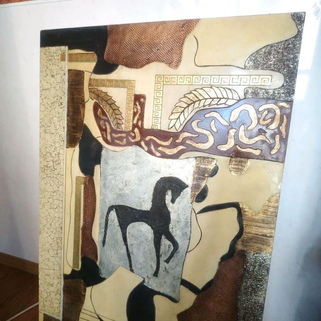 馬デザインオリエンタル彫刻絵 （馬が右向きタイプ） S21892434