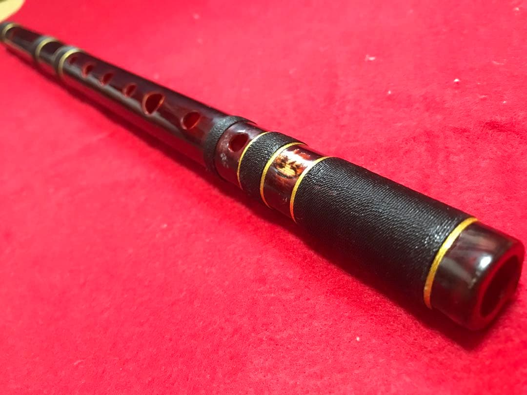 秋広笛☆6本調子七穴ドレミ調律☆B♭☆篠笛 - メルカリ