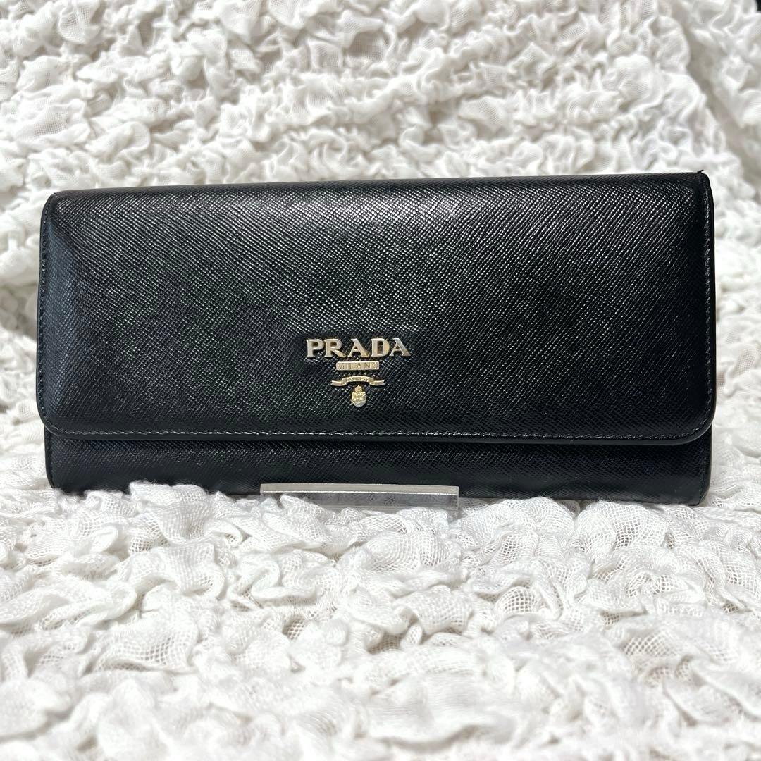 大人気✨PRADA プラダ　長財布　バイカラー　ピンク　黒　白　ウォレット