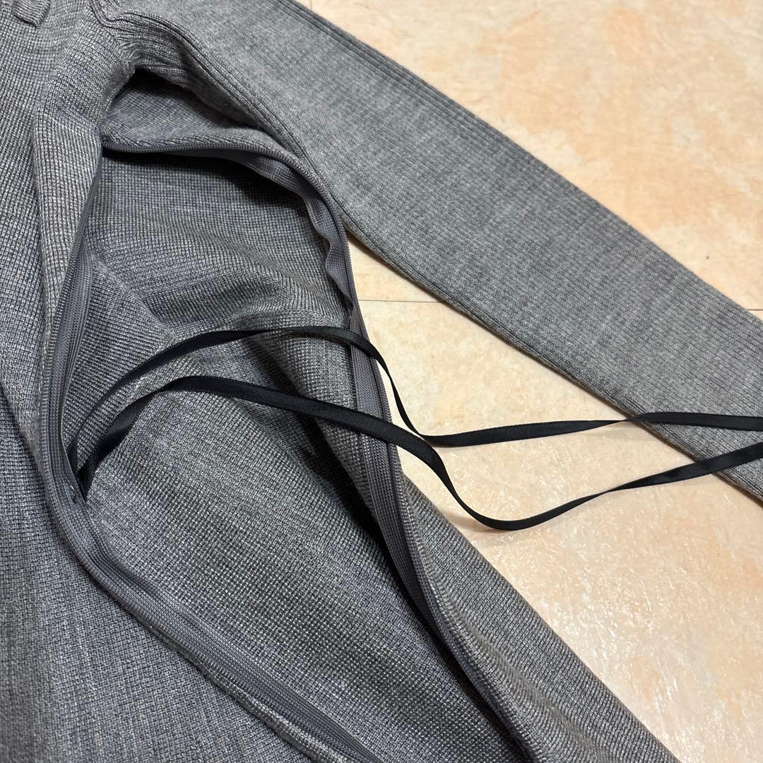 M'S GRACY グレー リボンニットワンピース 38 秋冬物