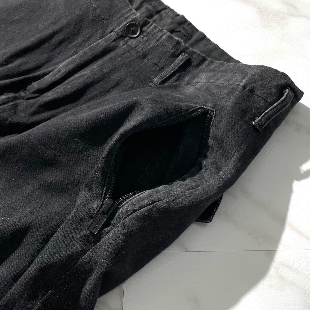 美品 22AW⭐️ヨウジヤマモトプールオム デニム サルエルパンツ ブラック