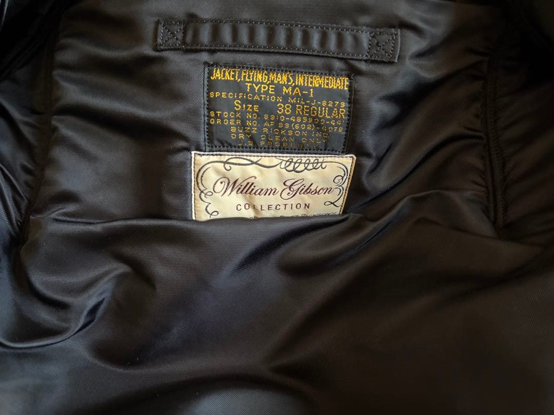 William Gibson MA-1 フライトジャケット 38R ブラック