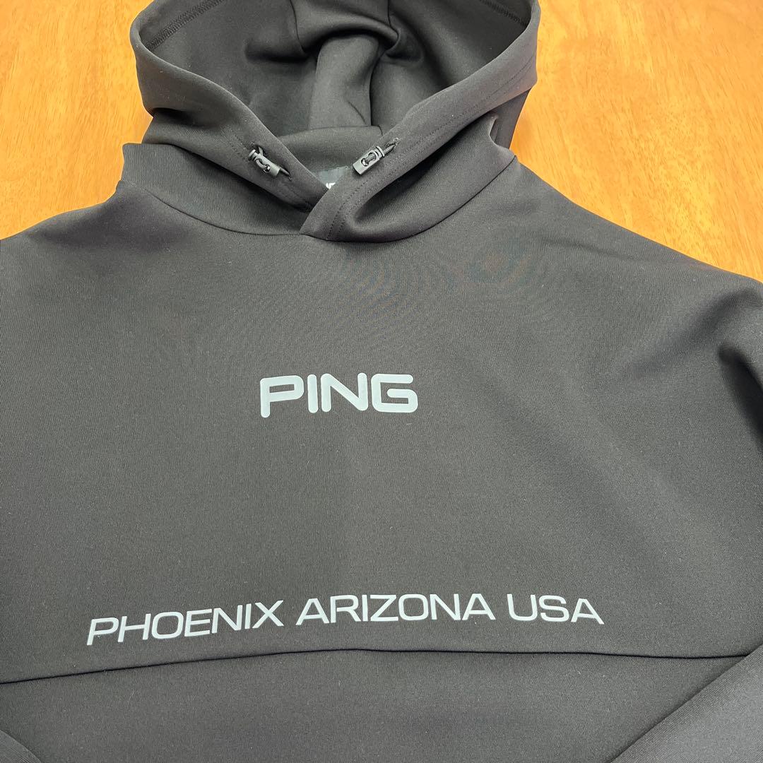【美品】PING ベアダンボールニット プルオーバー パーカー 黒