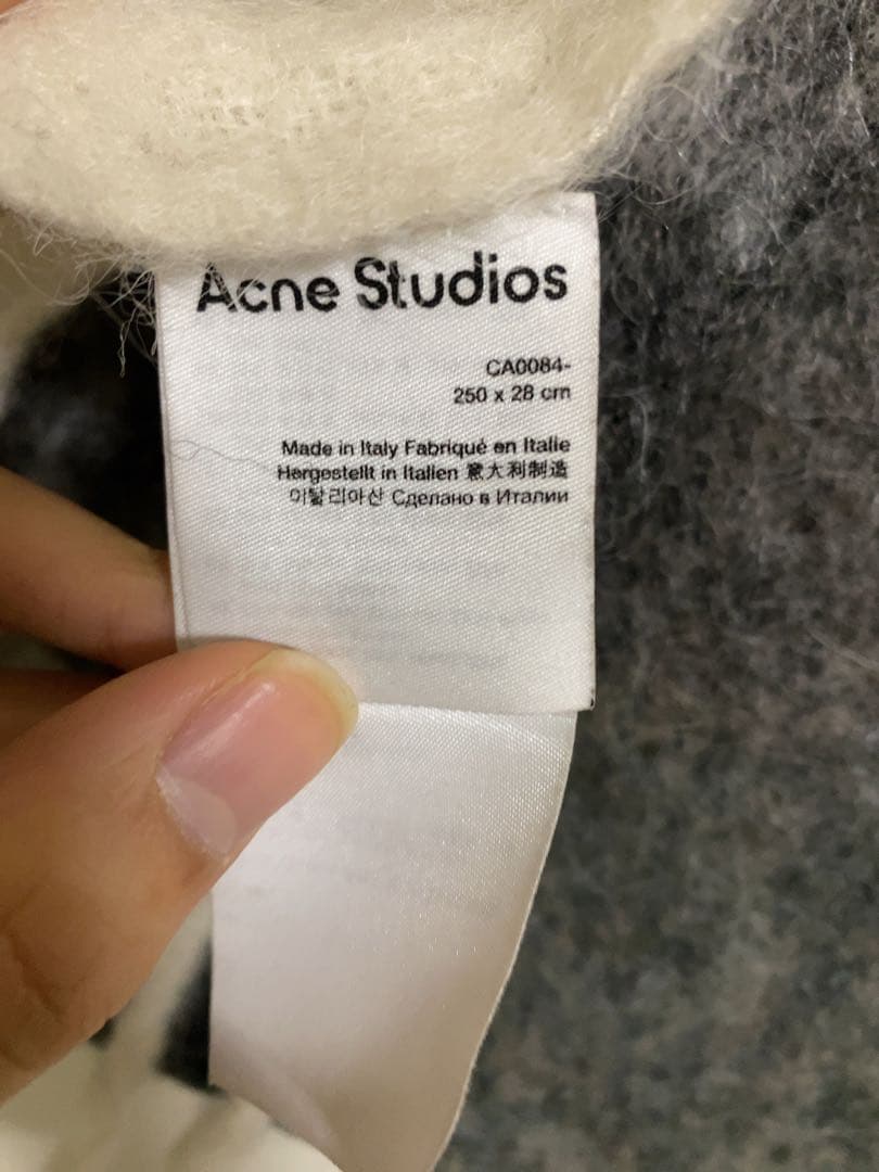 Acne Studios チェック柄マフラー 250 x 28 cm