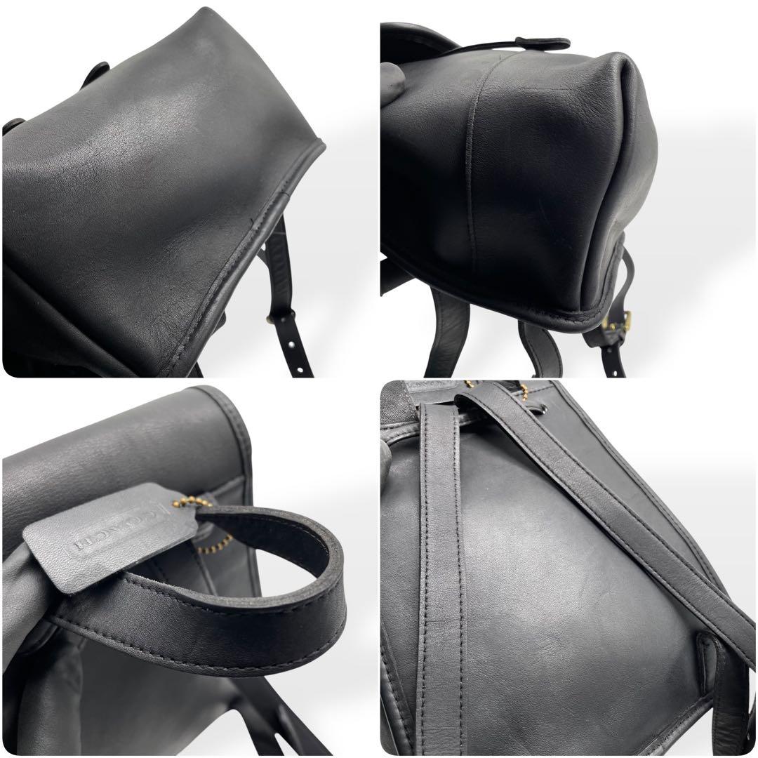 極美品　COACH オールドコーチ　リュック　ターンロック　本革　ブラック