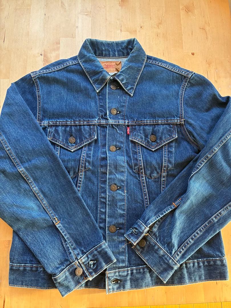 60s〜70s Levi's 70505 bige 42 デニムジャケット　美品