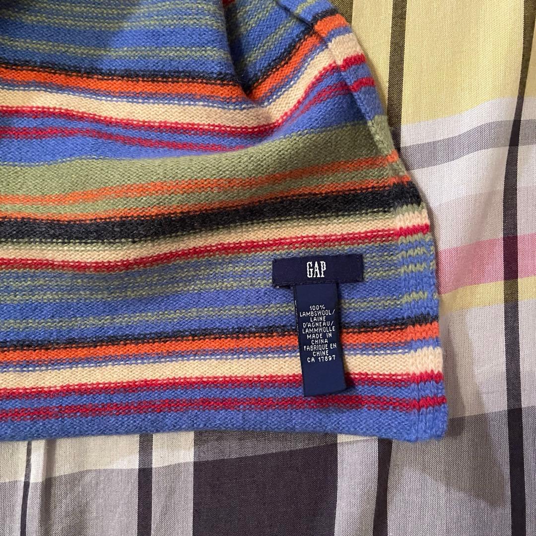 90s OLD GAP マルチボーダー　マフラー　シティーボーイ　y2k