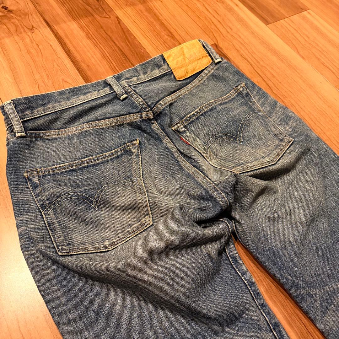 雰囲気最高！】LEVI'S 501XX 1955 W32【鬼ヒゲ！ハチノス】の通販はau