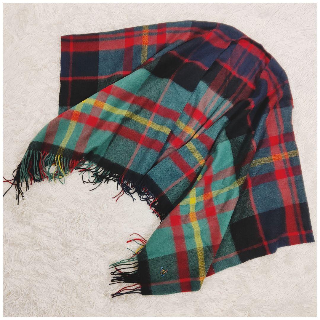 ヴィヴィアンウエストウッド　ワンポイントORB タータンチェック ケープストール