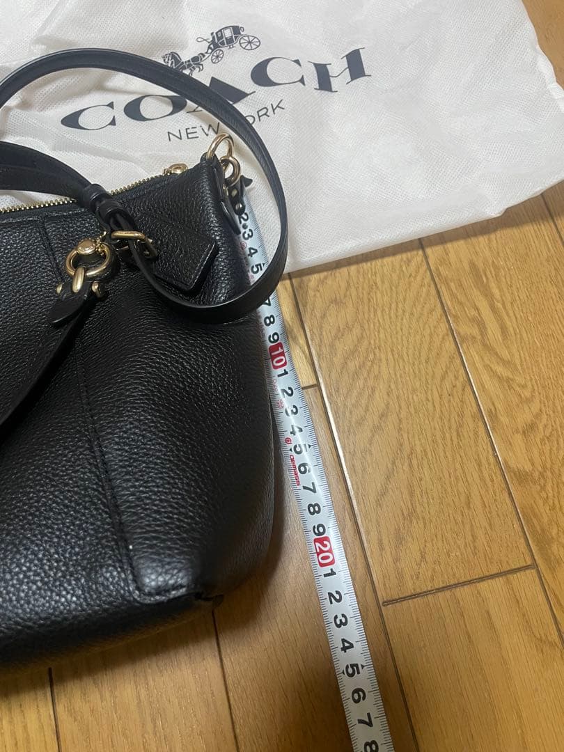 COACH ブラック レザー ハンドバッグ ショルダーバッグ