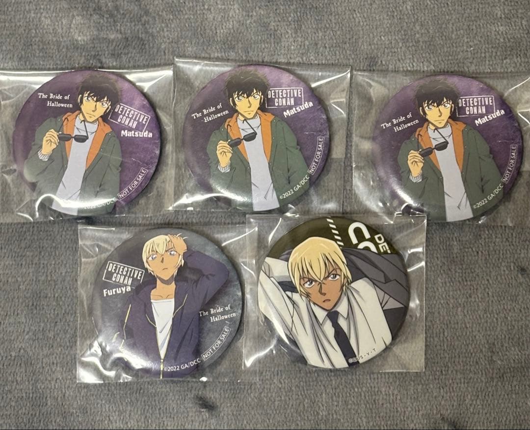 名探偵コナン 松田陣平 降谷零 缶バッチセット - メルカリ