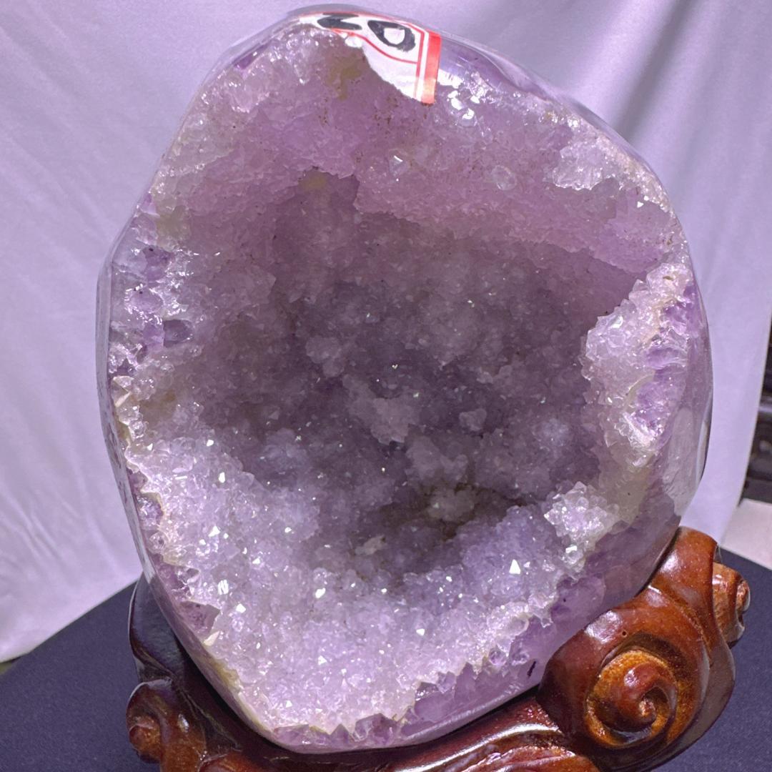 アメジスト メノウ 共生 原石 置物D.60