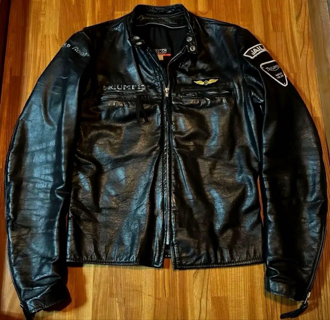 Broocks ブルックス レザージャケット ライダース ヴィンテージ