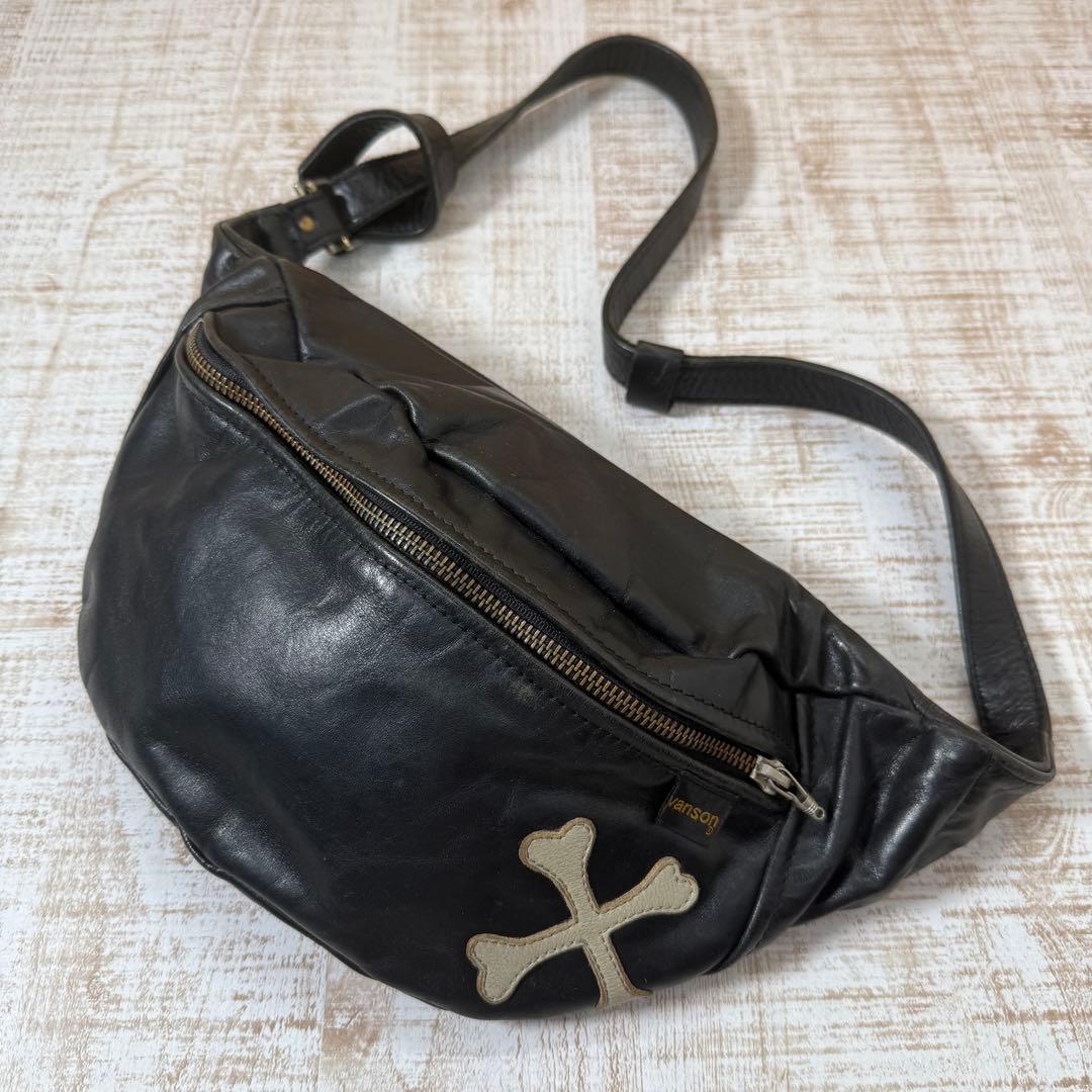 BACKDROP別注VANSONファニーパック クロスボーン ブラック - メルカリ