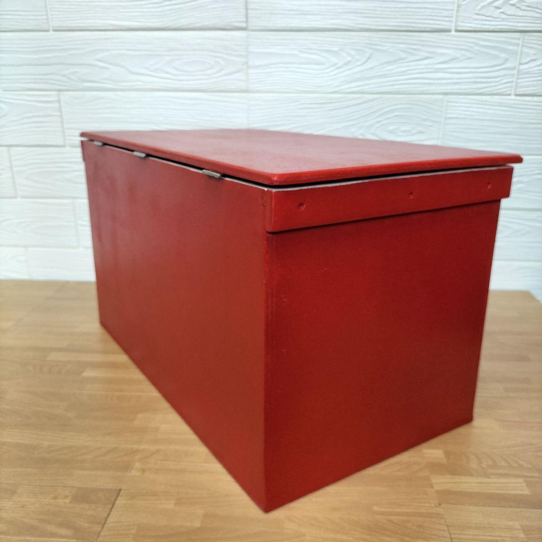 33*《収納BOX》 市松模様 宅配 おもちゃ箱 木箱 りんご箱 インテリア