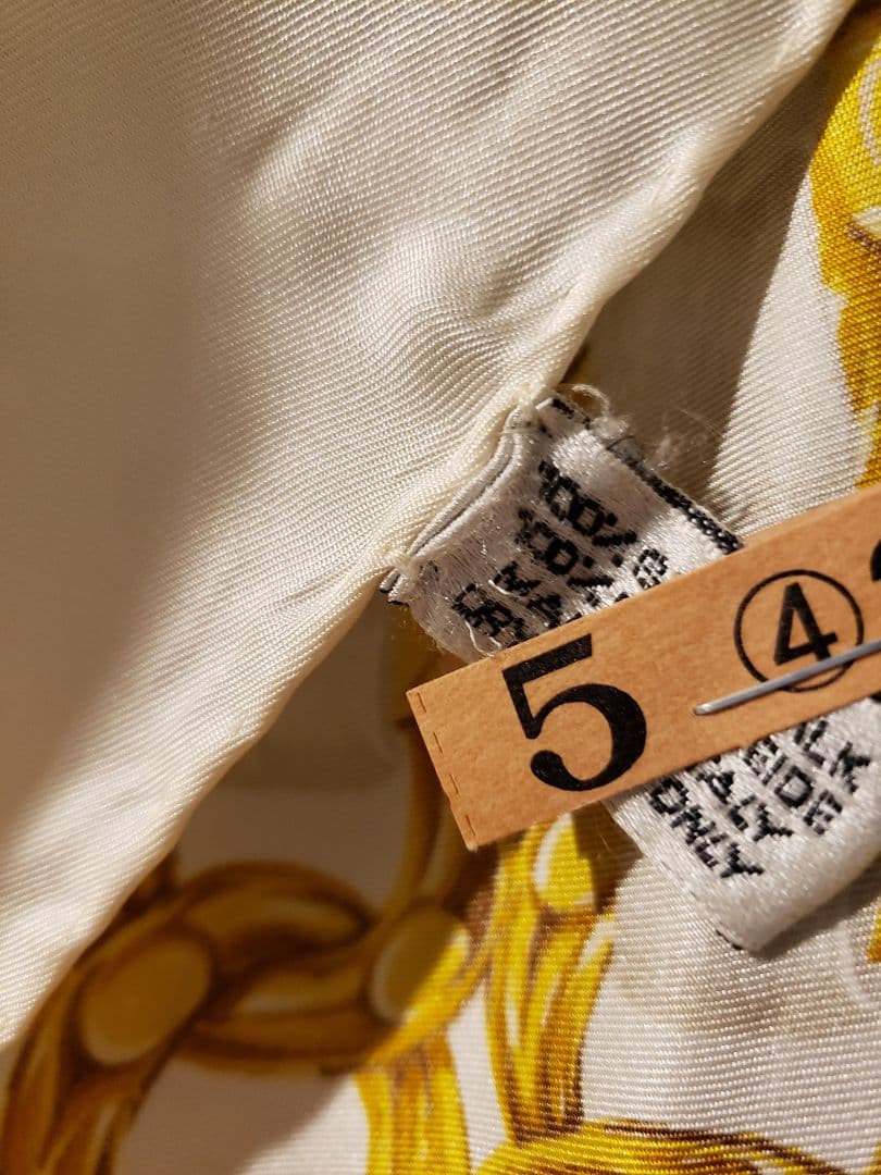 【レアデザイン】CHANEL　ヴィンテージ　ゴールドチェーン　CoCo　シルク