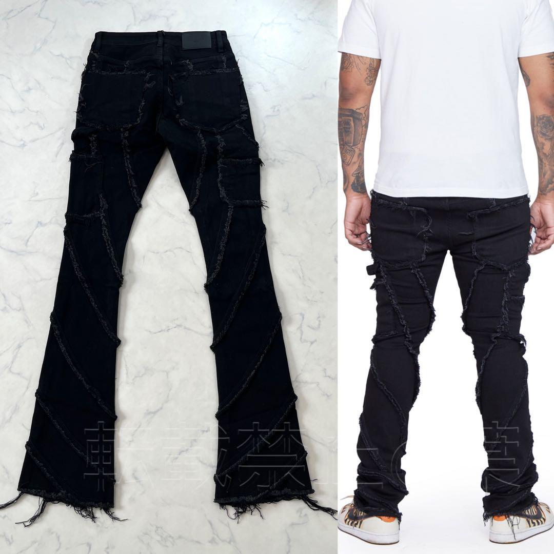 VALABASAS バラバサス フリンジスタックフレアデニム ブーツカット28