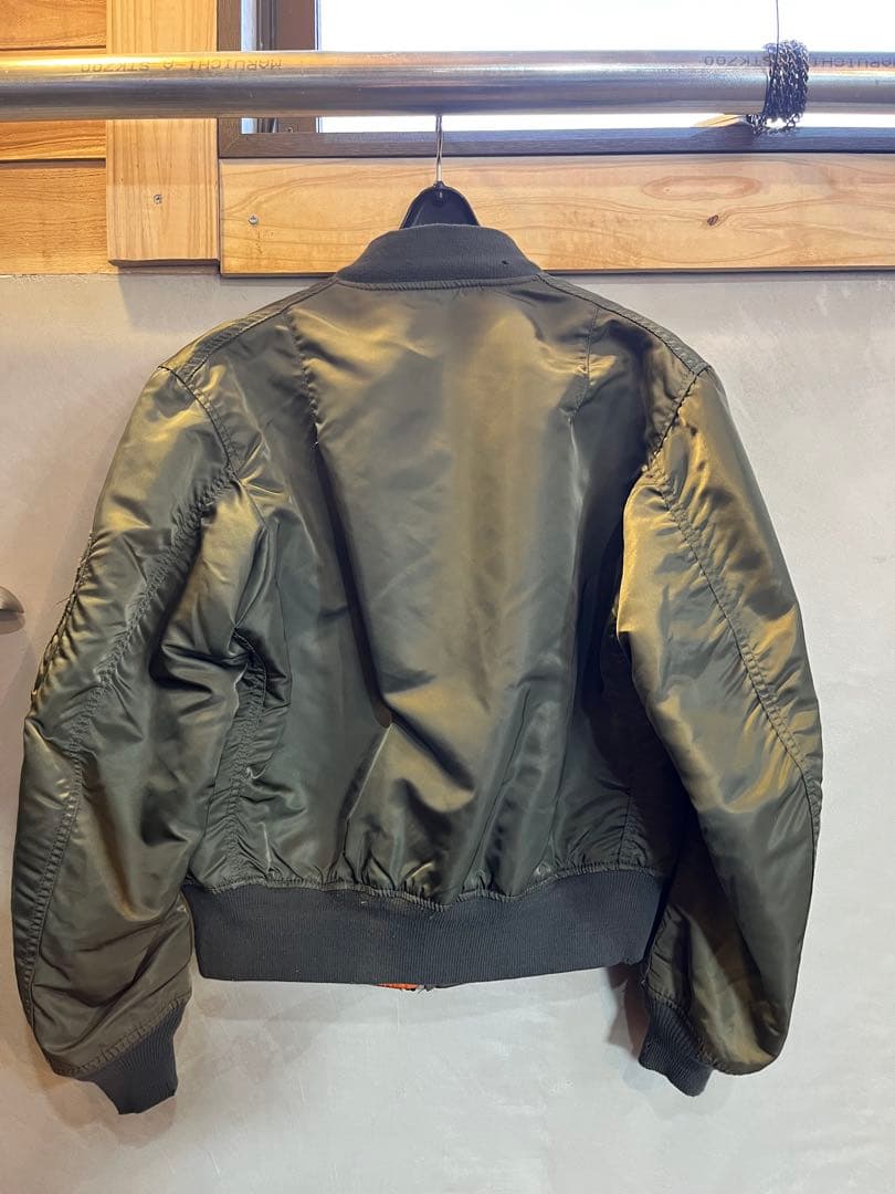 90s ALPHA MA-1 フライトジャケット M オリーブ