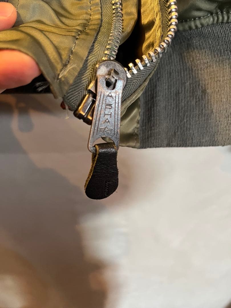 90s ALPHA MA-1 フライトジャケット M オリーブ