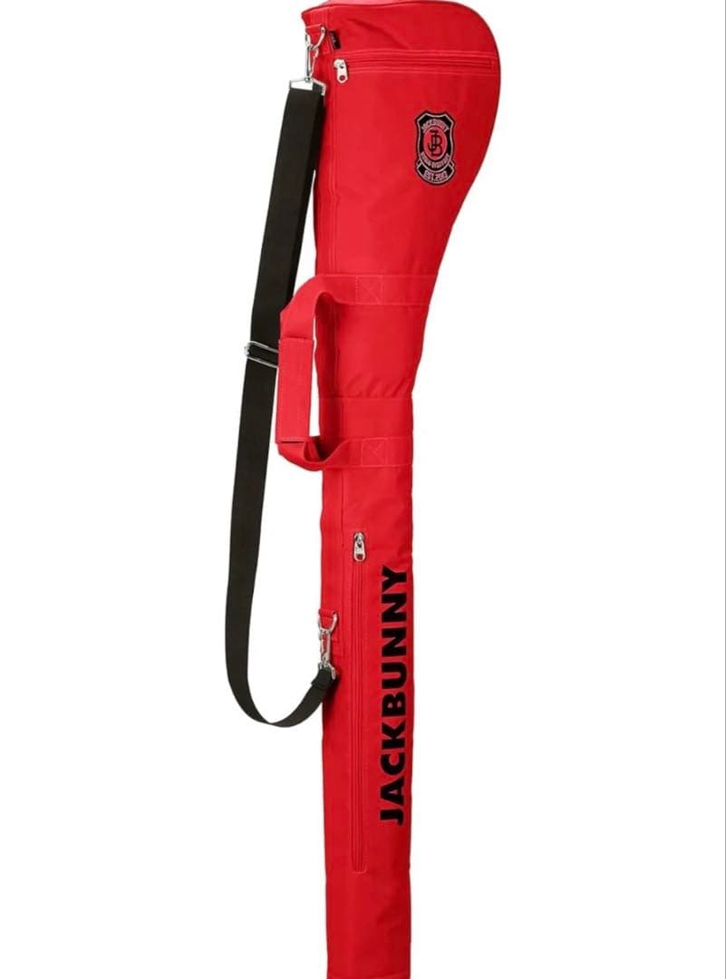 JACK BUNNY ゴルフバッグ カートバッグ セット レッド シューズケース